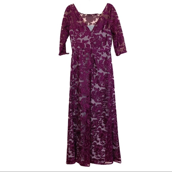 JS Collections Embroidered Lace Dress Floral 2 - Picture 3 of 14